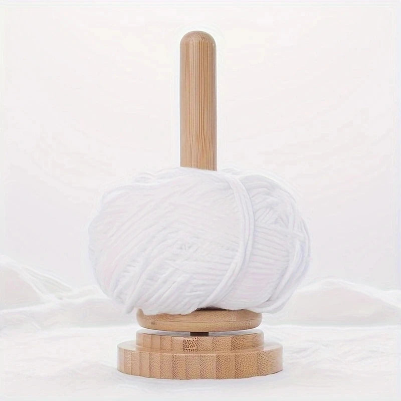 Bamboo Yarn Winder Stand – Tabletop Rotary Spool Organizer Yarn Winder Stand Babs