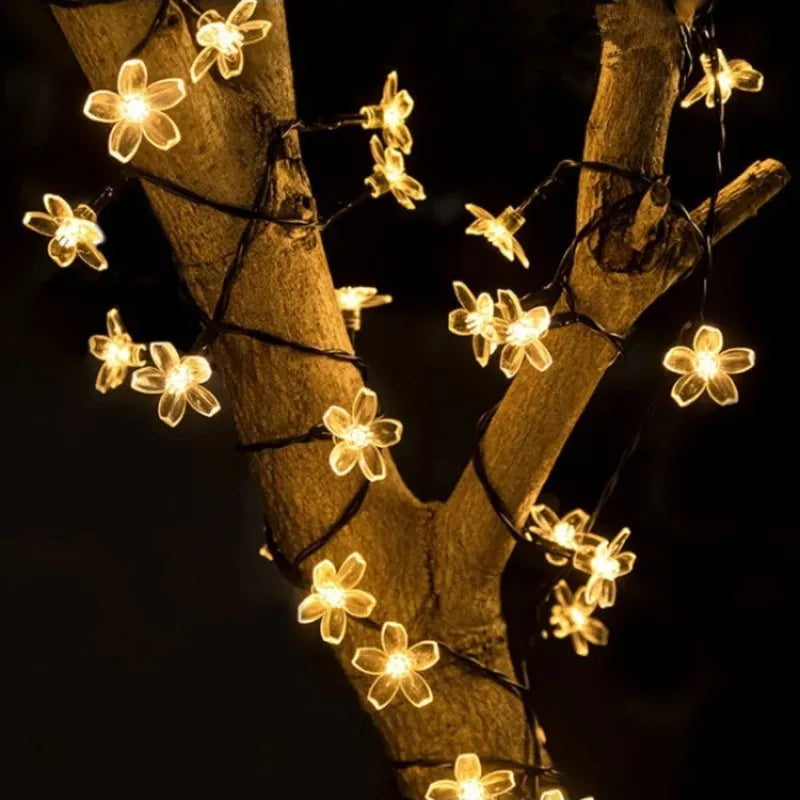 Solar Sakura String Lights – 6.5M 30 LED Outdoor Waterproof Garden Solar String Lights Babs