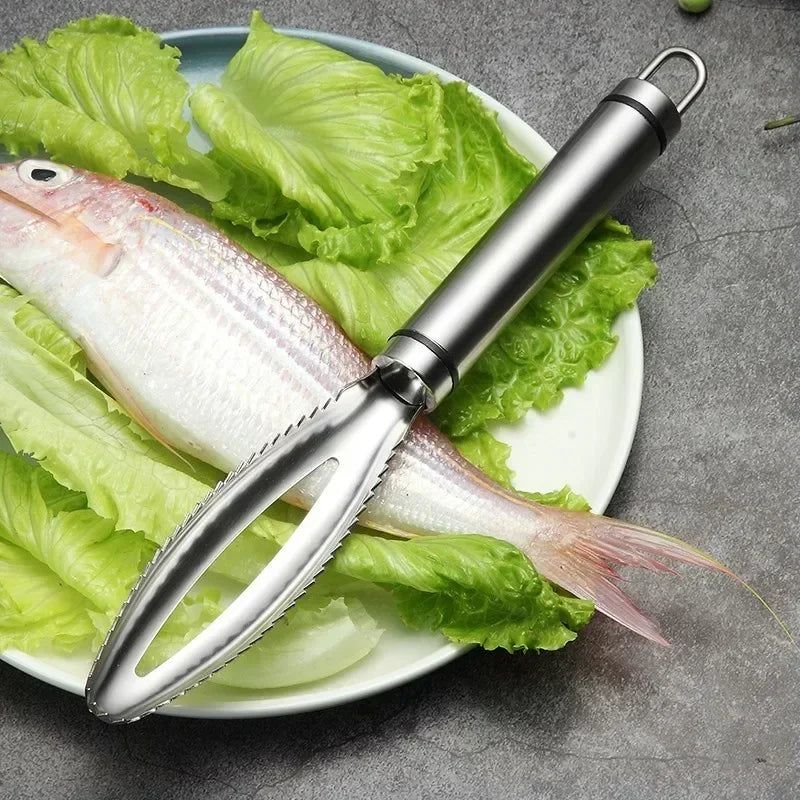 Stainless Steel Fish Scale Scraper & Fish Knife Kitchen Tool Fish Scale Scraper Babs