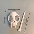 Skull Bone Hair Stick | Gothic Punk Halloween Hair Barrette Gothic Hair Accessory Babs WHITE