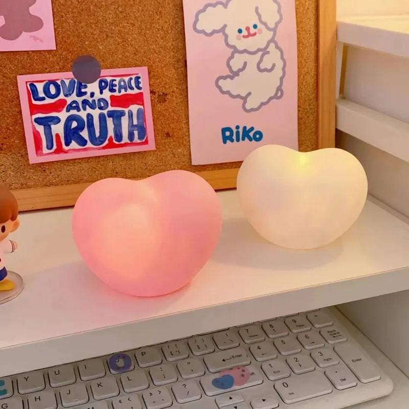 Love Heart Night Light – Soft Glow Bedside Atmosphere Lamp Atmosphere Night Light Babs