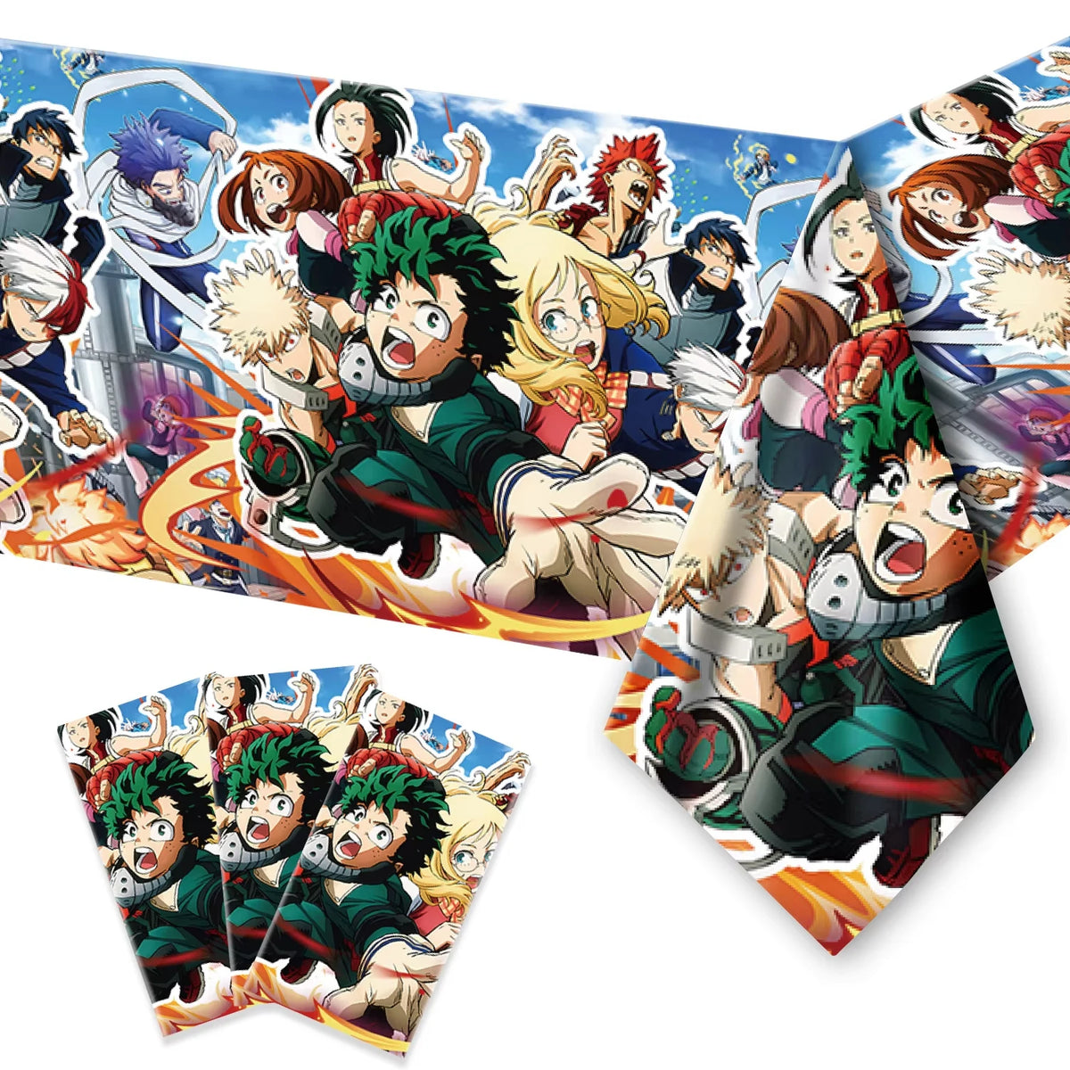 My Hero Academia Birthday Party Tableware & Decoration Kit Party Tableware Kit Babs 1pcs tablecloth