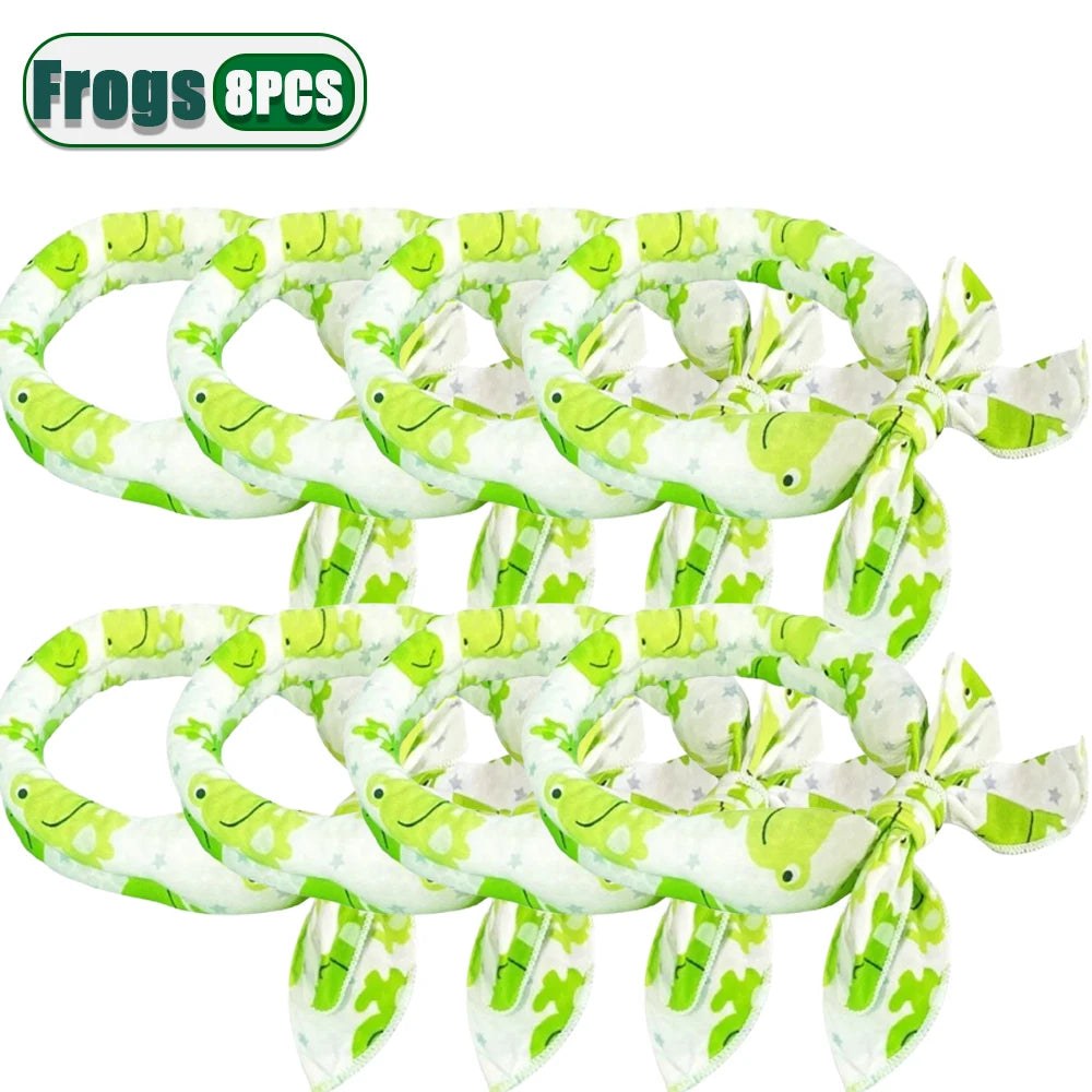 Pet Cooling Bandana for Dogs & Cats – Summer Ice Scarf 2-Pack Pet Cooling Bandana Babs Frogs-8PCS