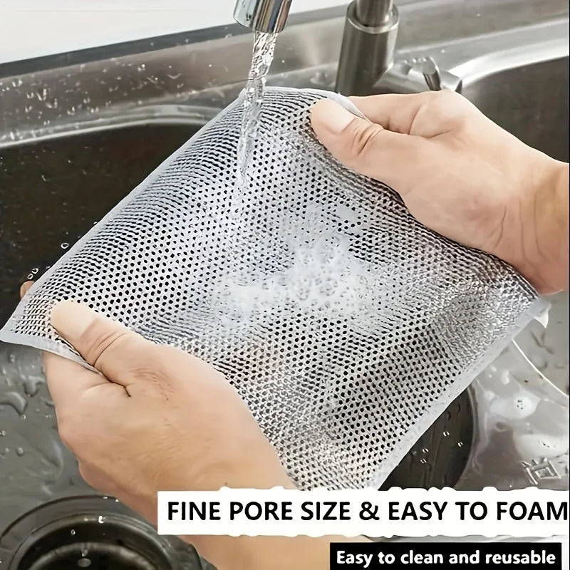 20pcs Stainless Steel Mesh Scrubber Pads – Kitchen Cleaning Kitchen Scrubber Pads Babs