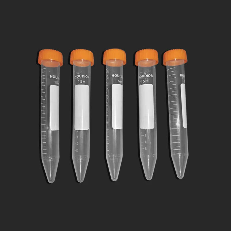 50Pcs 15mL Conical Screw Cap Centrifuge Tubes – Clear Lab Vials Lab Centrifuge Tubes Babs