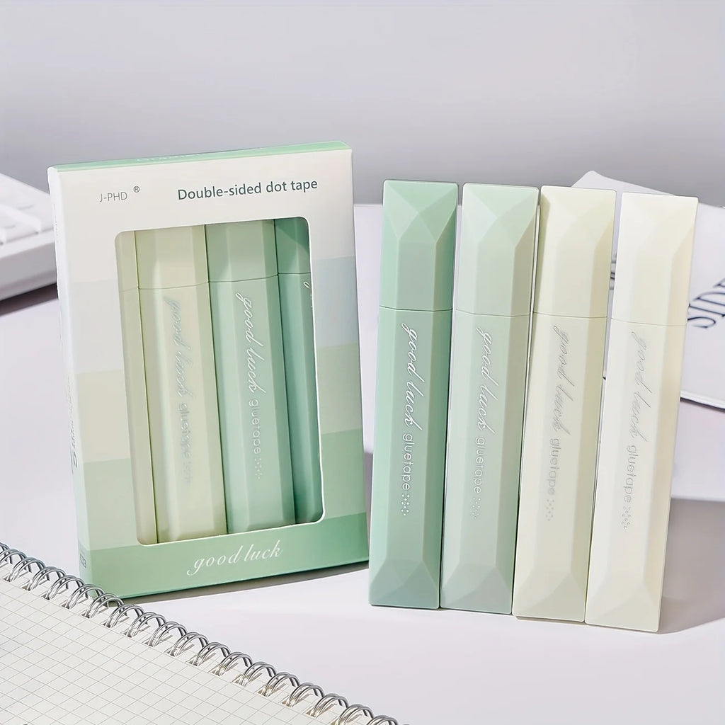4PCS Double-Sided Dot Glue Pen Tape – Traceless Adhesive Adhesive Tape Pen Babs green