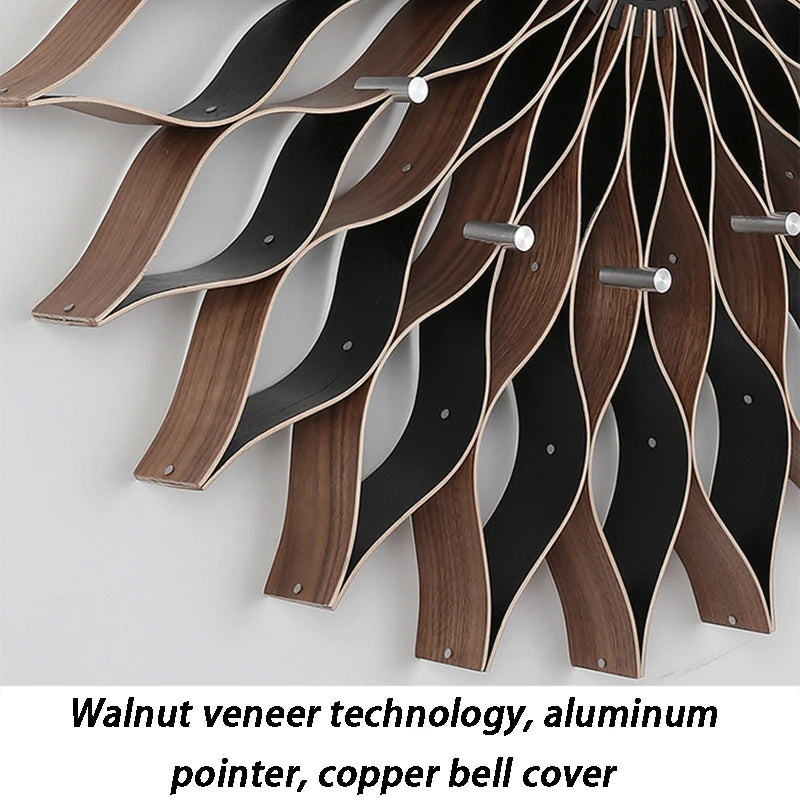 Oeny Sunflower Wall Clock – Large 76.5cm Nordic Silent Quartz Decorative Wall Clock Babs