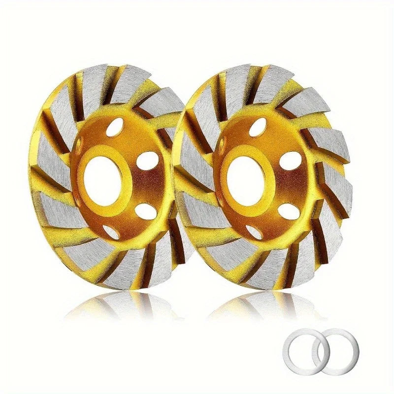 12-Seg Concrete Turbo Grinding Cup Wheel | Angle Grinder Grinding Cup Wheel Babs 2pcs
