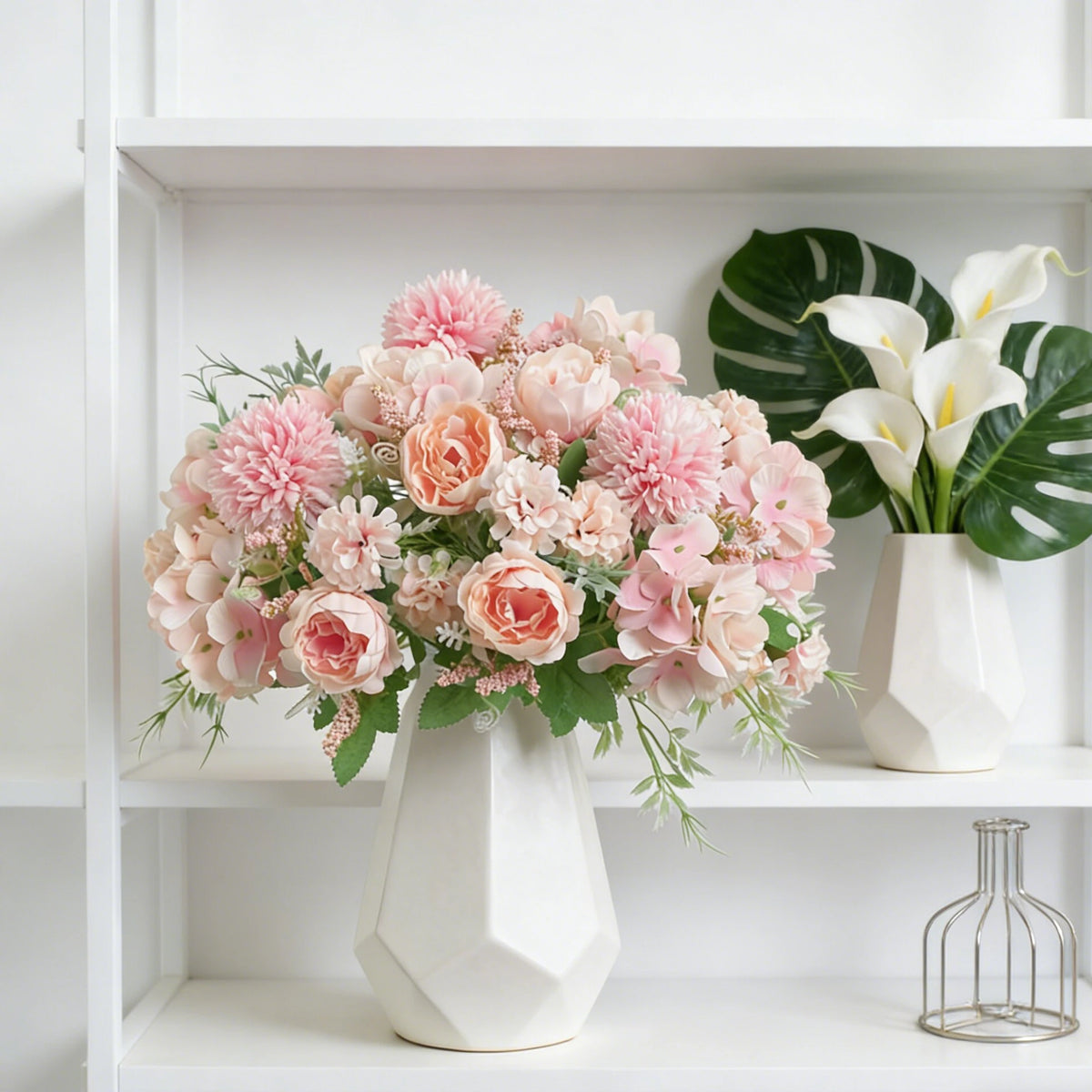 Artificial Silk Peony Hydrangea Bouquet – Wedding & Home Decor Artificial Flower Bouquet Babs