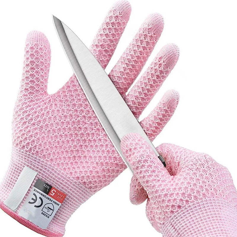 Cut-Resistant Touch Screen Kitchen Gloves – Food Grade Grey Cut-Resistant Gloves Babs