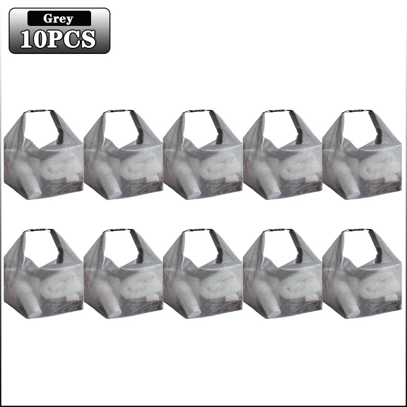 Transparent Waterproof Travel Toiletry & Makeup Organizer Bag Toiletry Travel Bag Babs Grey-10PCS S