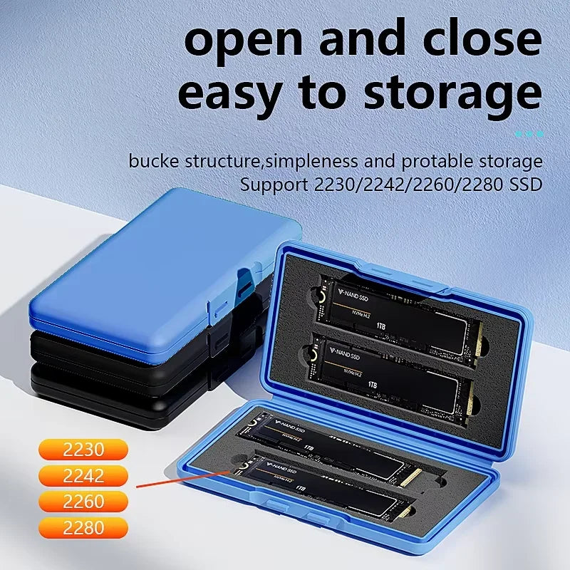KEBIDUMEI Dual M.2 SSD Case – NVMe & SATA 2230–2280 Protection SSD Protective Case Babs