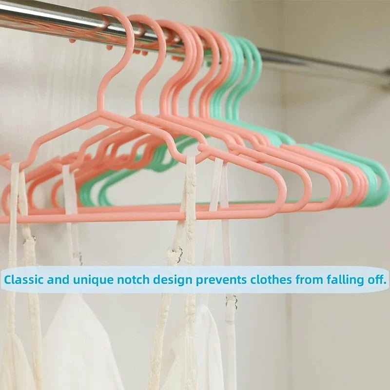 Non-Slip Kids Plastic Hangers 10/20 Pack – Infant & Child Kids Clothes Hangers Babs