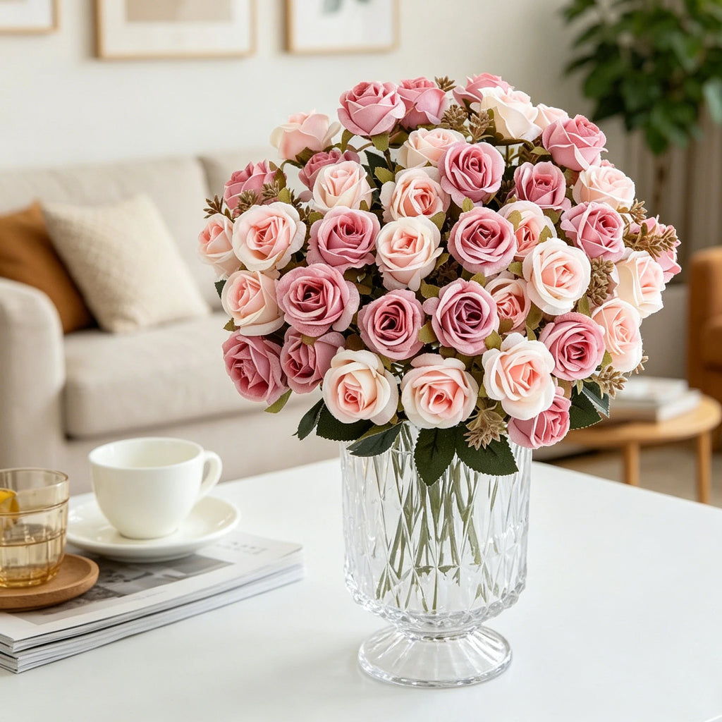 Artificial Silk Rose Bouquet for Wedding & Home Decor Artificial Flower Bouquet Babs