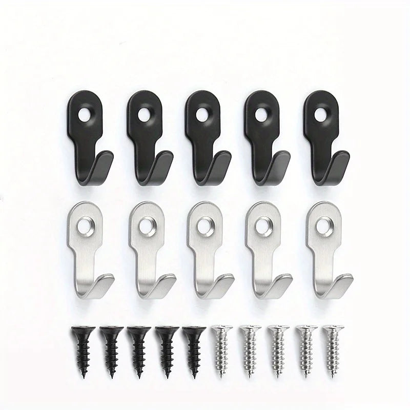 5-Pack Mini Stainless Steel U-Shaped Hooks – Kitchen & Bath Wall Mounted Hooks Babs