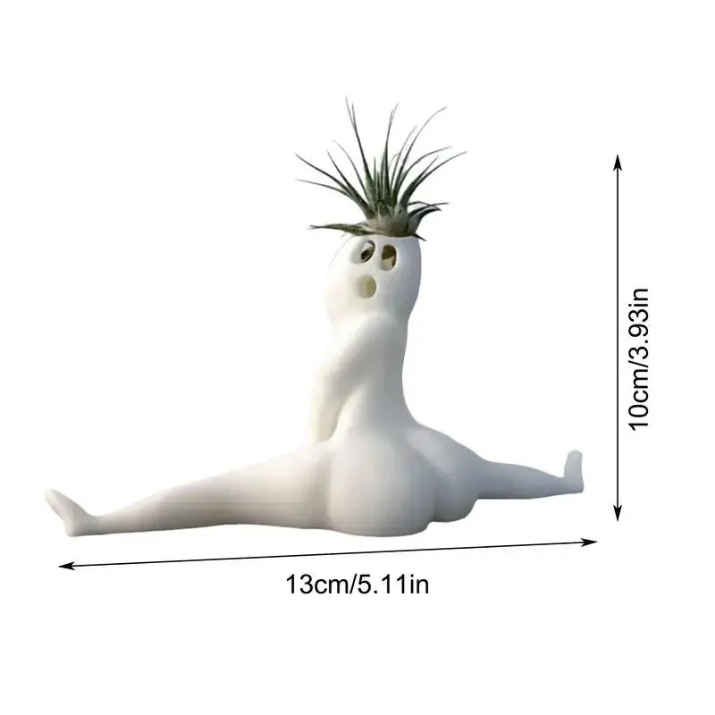 Big Booty Ghost Planter – Funny Succulent & Air Plant Pot Novelty Planter Pot Babs WHITE