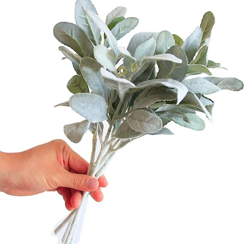 Velvet Rabbit Ear Leaves – DIY Wreath & Home Décor (1/5 pcs) Faux Leaf Stems Babs