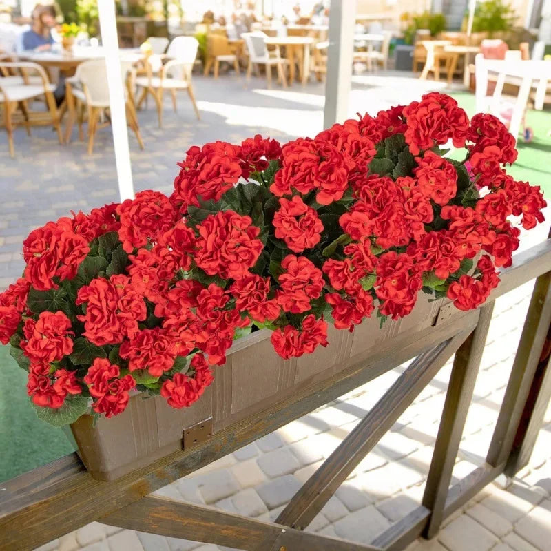 Spring Silk Begonia & Geranium Artificial Flowers | Home Decor Artificial Silk Flowers Babs