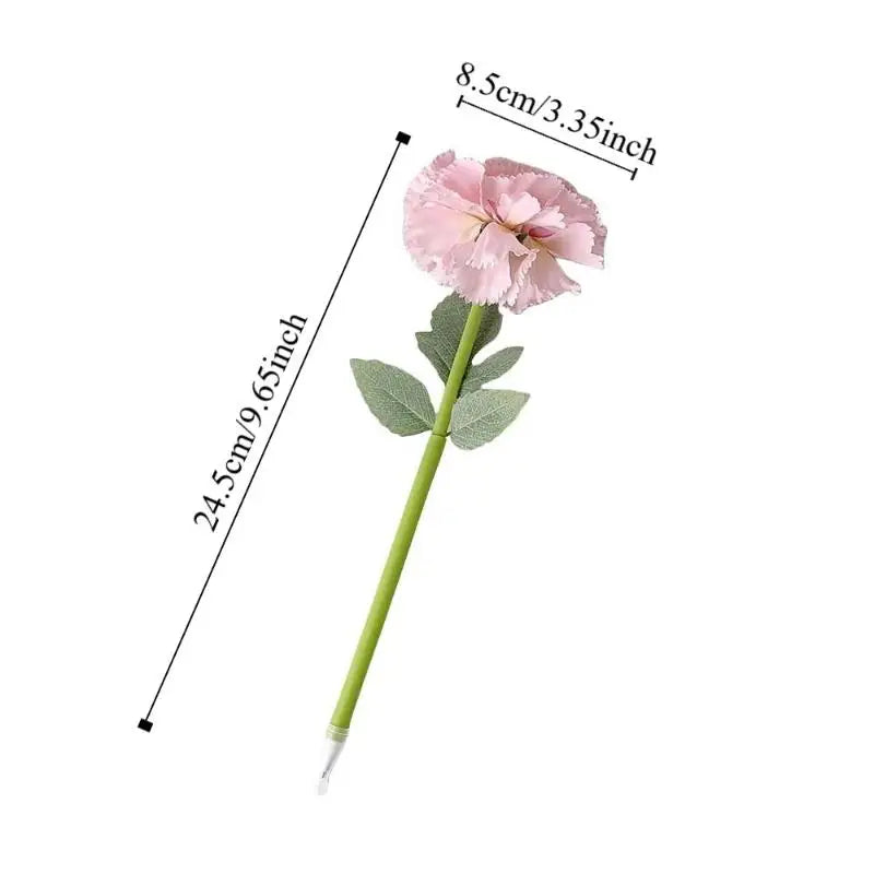 Artificial Flower Gel Pen – Carnation Rose Teacher's Day Gift Novelty Gel Pen Babs