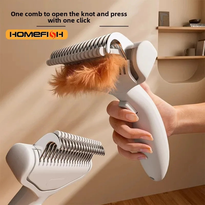 Floating Stainless Steel Pet Grooming Brush – Dog & Cat Comb Pet Grooming Brush Babs