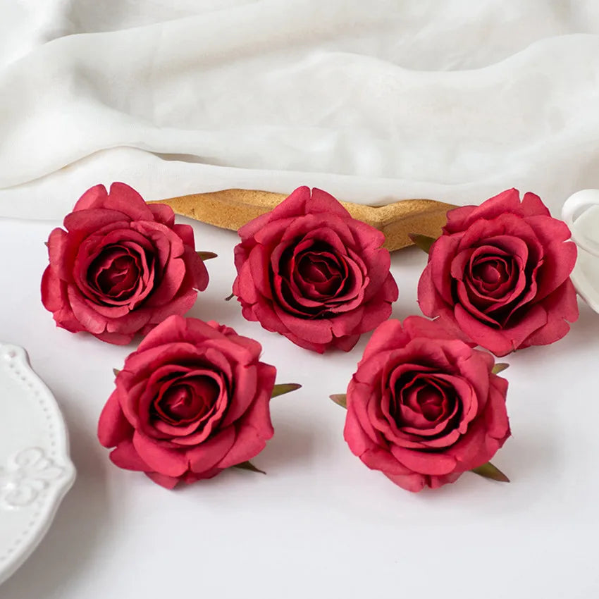 Silk Rose Artificial Flowers for Wedding & Home Décor (10/20 Pcs) Artificial Silk Flowers Babs color 7 10 pcs