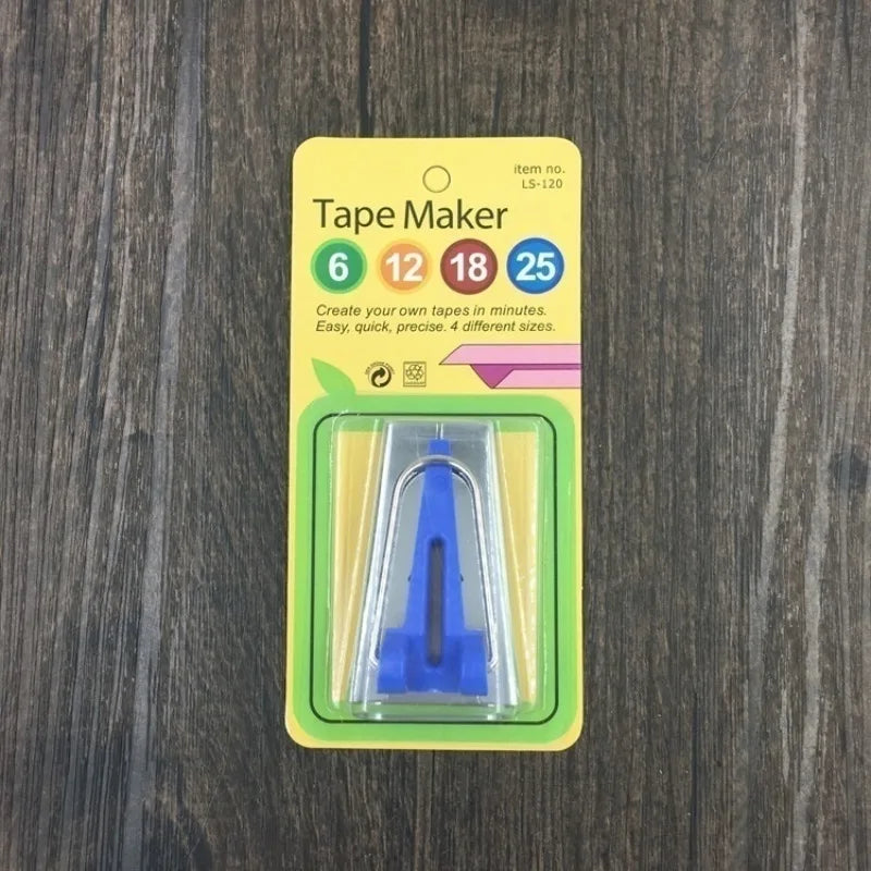 Fabric Bias Tape Maker Set – 4 Sizes 6mm 12mm 18mm 25mm Bias Tape Maker Babs Blue 25 mm