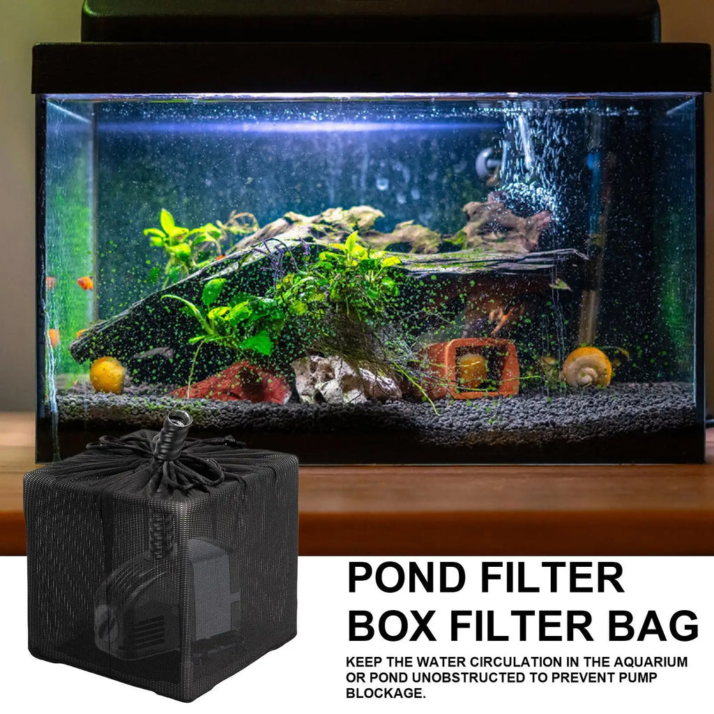 Pond Pump Mesh Filter Bag with Drawstring – Anti-Clog Cover Pond Pump Filter Bag Babs