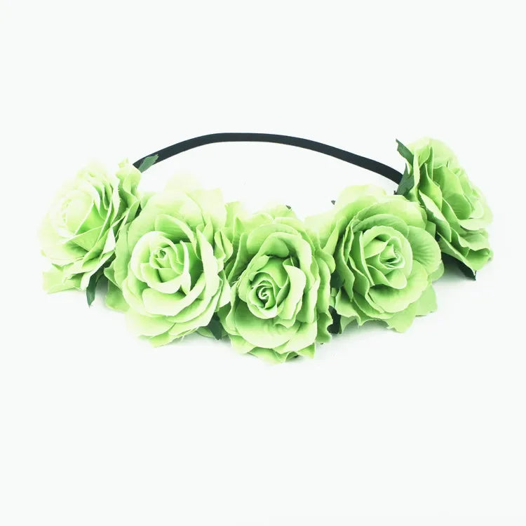 10-Pack Rose Flower Headband Wreath – Wedding & Party Set Floral Wreath Headband Babs 3