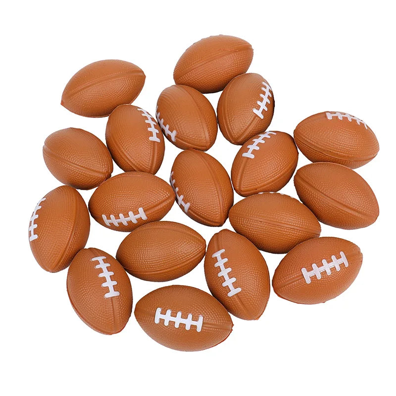 Sports Squeeze Ball Toys 5/10Pcs – Kids Party Favors Squeeze Ball Toy Babs Rugby 5Pcs