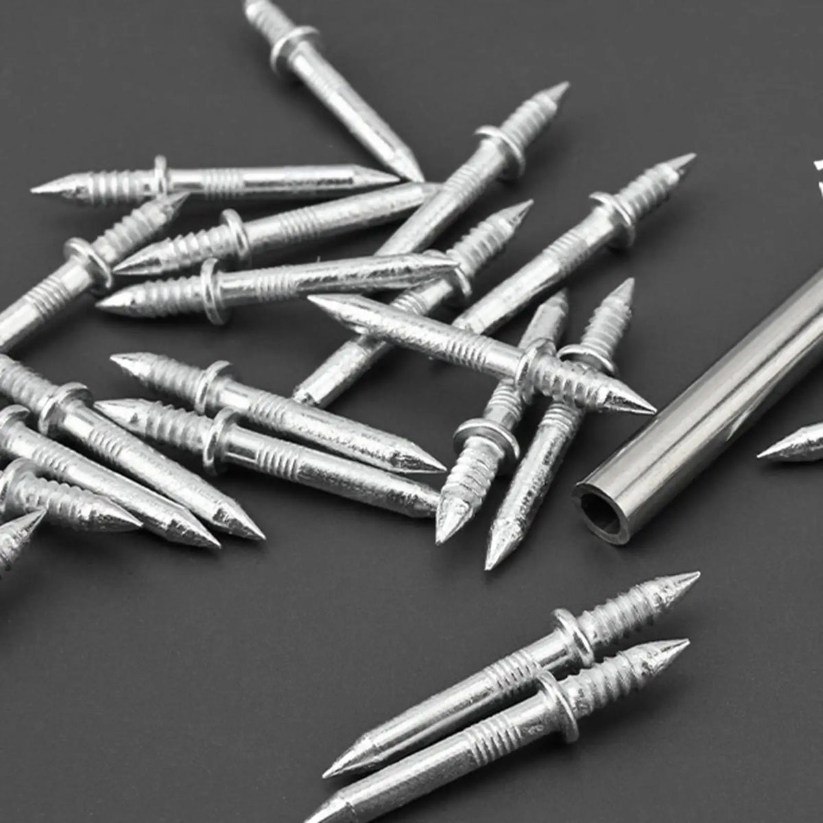 Double Head Seamless Nails – Rust-Proof Carbon Steel 100 Pack Seamless Fastener Nails Babs