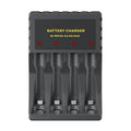 Smart 4-Slot AA AAA USB Battery Charger with LED Indicator Battery Charger Babs Black China Mainland