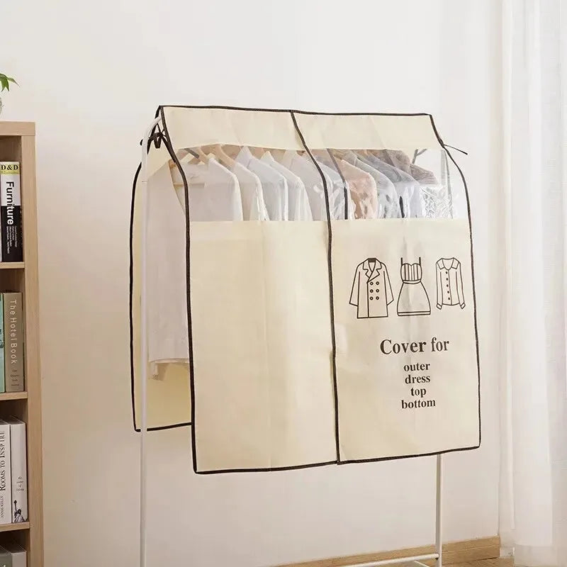 Non-Woven Garment Dust Cover | Hanging Clothes Rack Protector Garment Dust Cover Babs