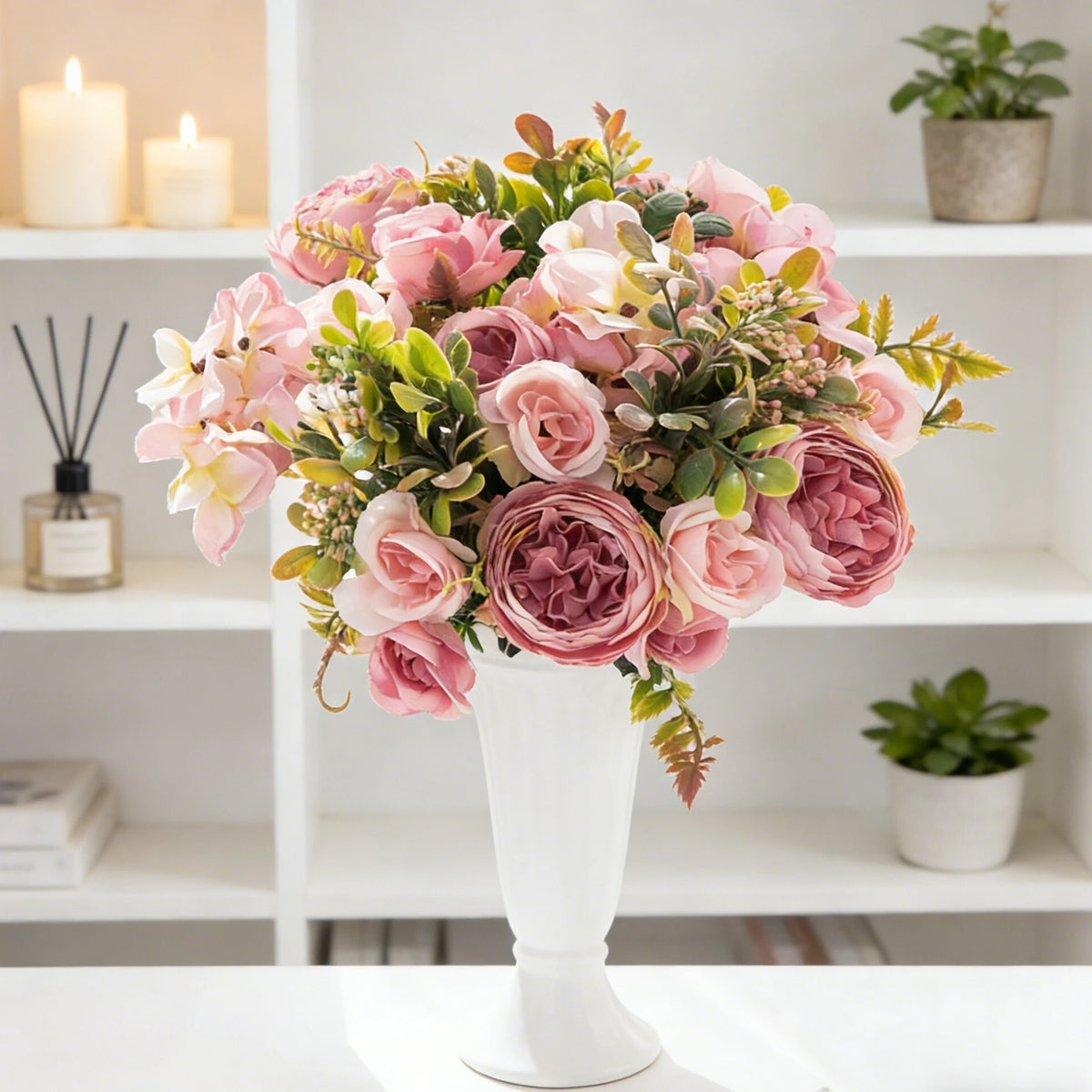 Silk Peony Artificial Flowers – Bridal Bouquet & Home Decor Artificial Flowers Babs