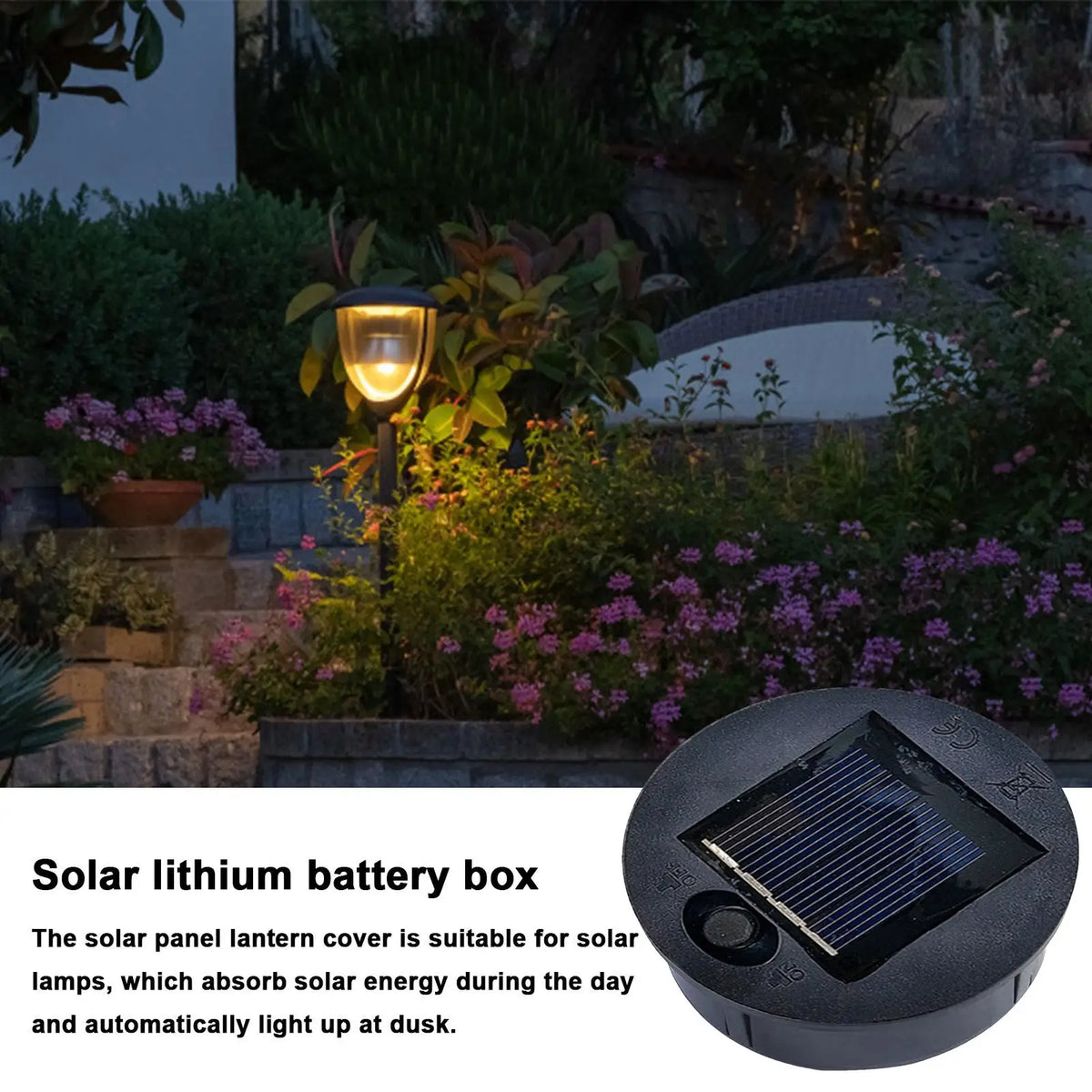 Solar Lantern Replacement Top 7CM & 10CM – LED Solar Lid Solar Lantern Lid Babs