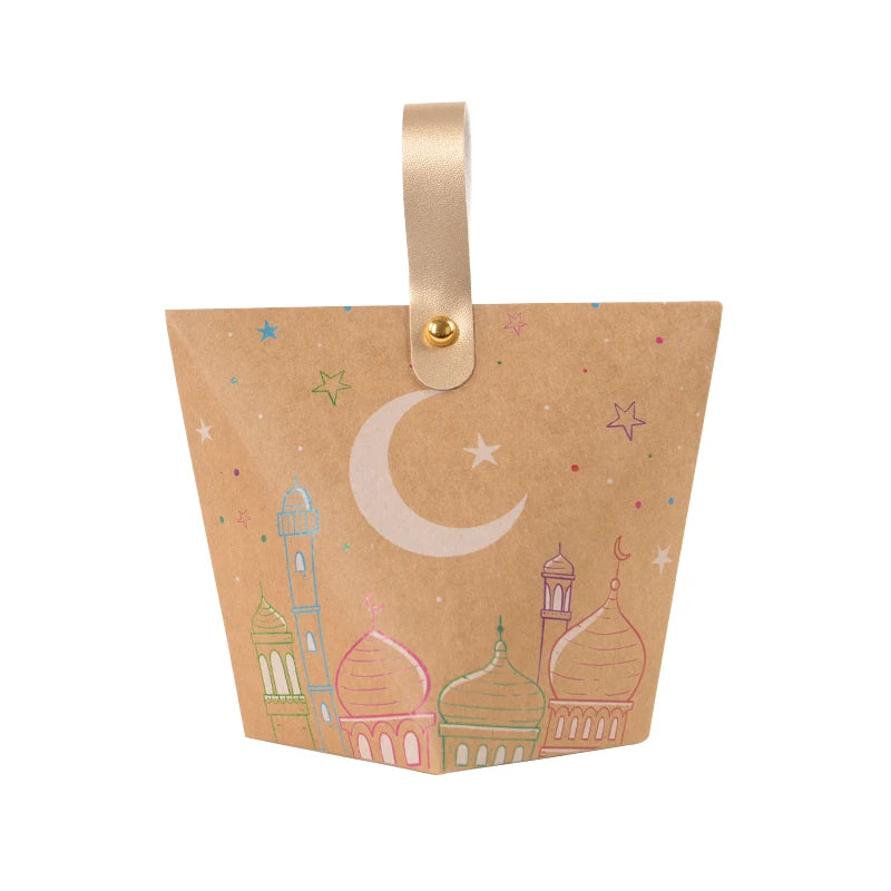 5/10Pcs Eid Mubarak Candy Gift Boxes | Ramadan 2026 Party Supplies Holiday Gift Box Babs F 10pcs