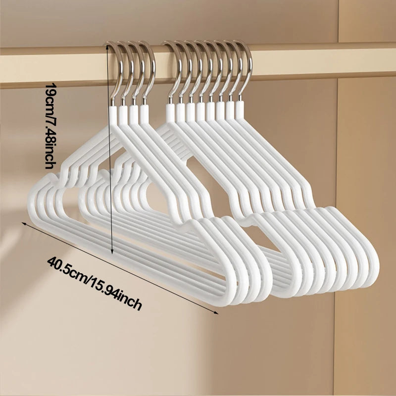 10-Pack Non-Slip Metal Coat Hangers with Round Notches Clothes Hangers Babs