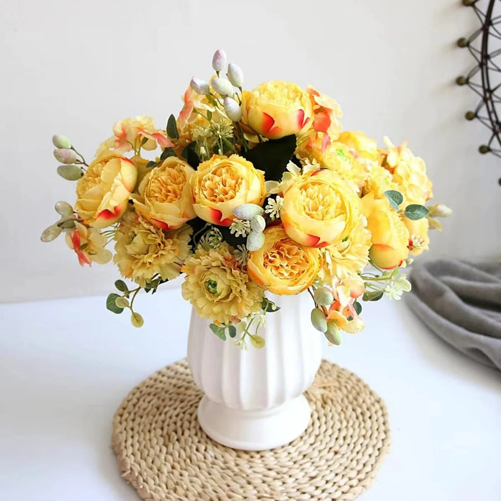 Artificial Silk Rose Bouquet – Wedding & Home Décor Gift Artificial Flower Bouquet Babs