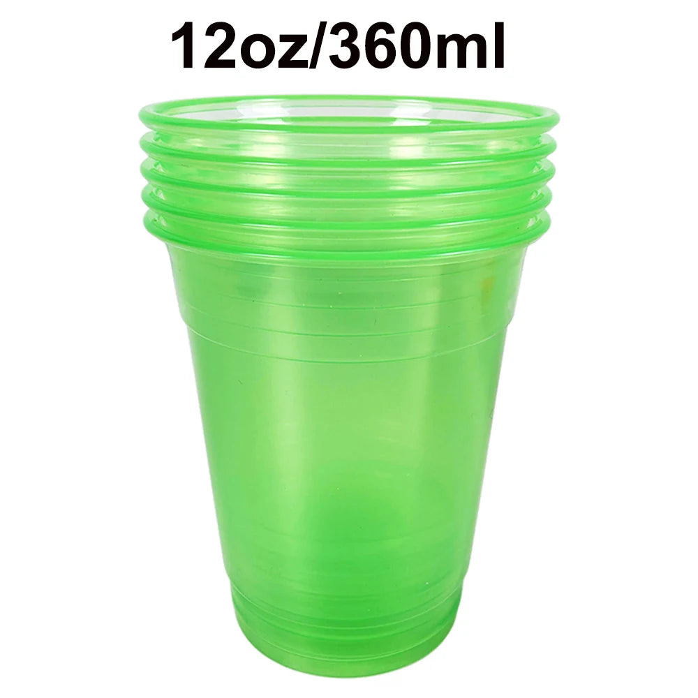 360ml Disposable Clear Plastic Cups – 10/50/100 Pack | Babs Disposable Plastic Cups Babs Green 90pcs