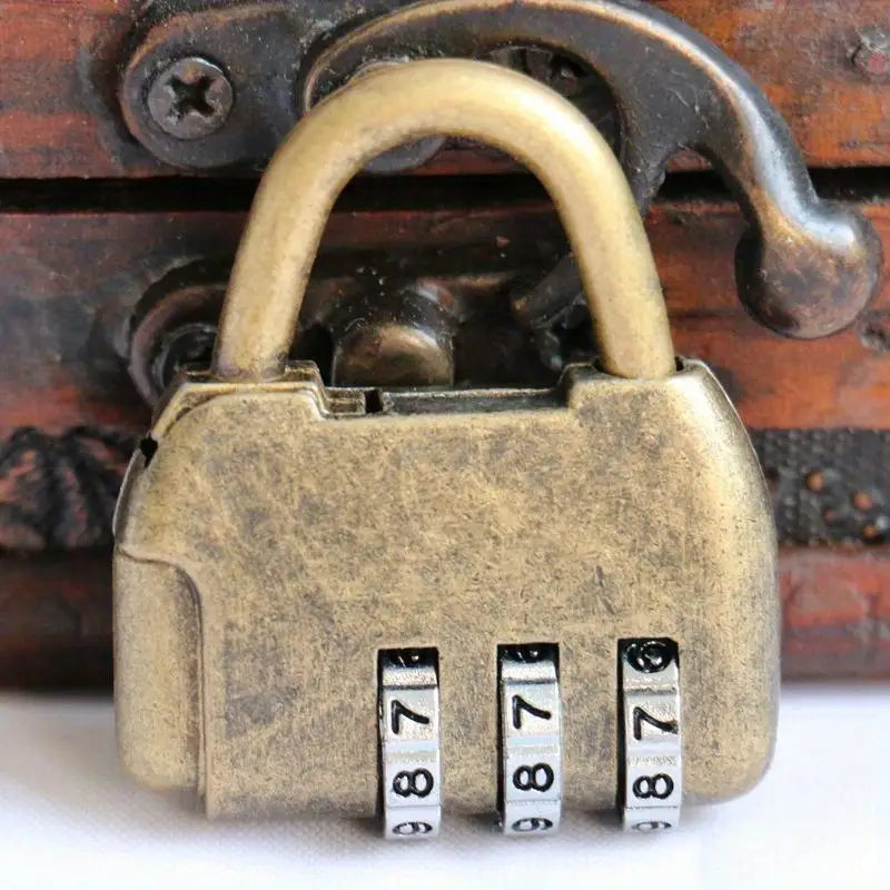 Retro 3-Digit Combination Padlock – Vintage Antique Style Combination Padlock Babs