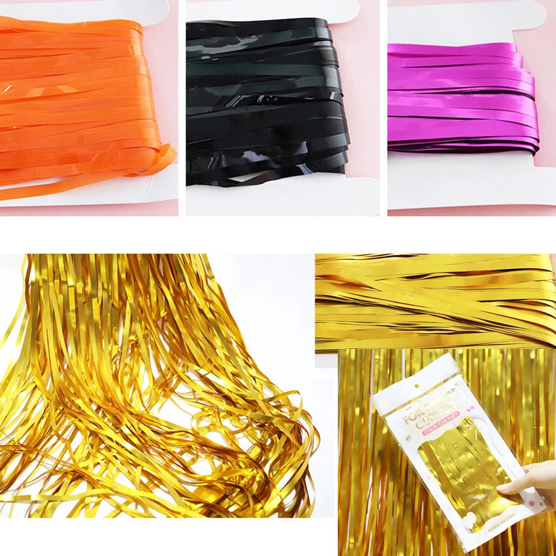 Laser Rain Curtain Tassel Balloon Party Decoration Pack Party Decoration Pack Babs mix colors