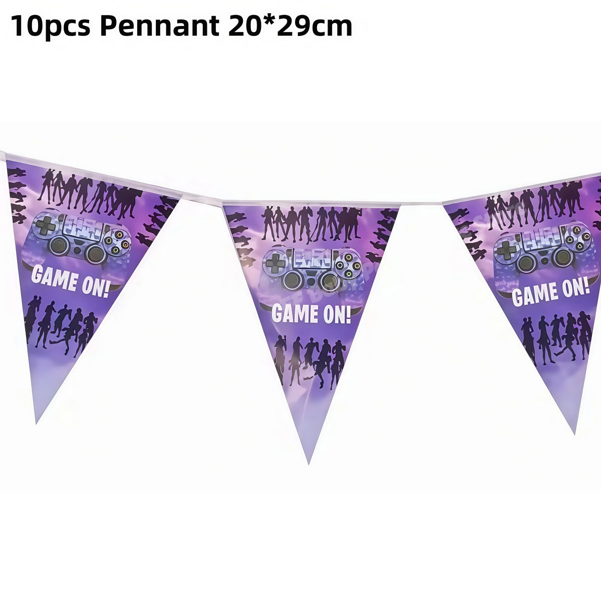 Video Game Birthday Party Supplies – Tableware, Balloons & Decor Party Tableware Set Babs 10pcs pennants