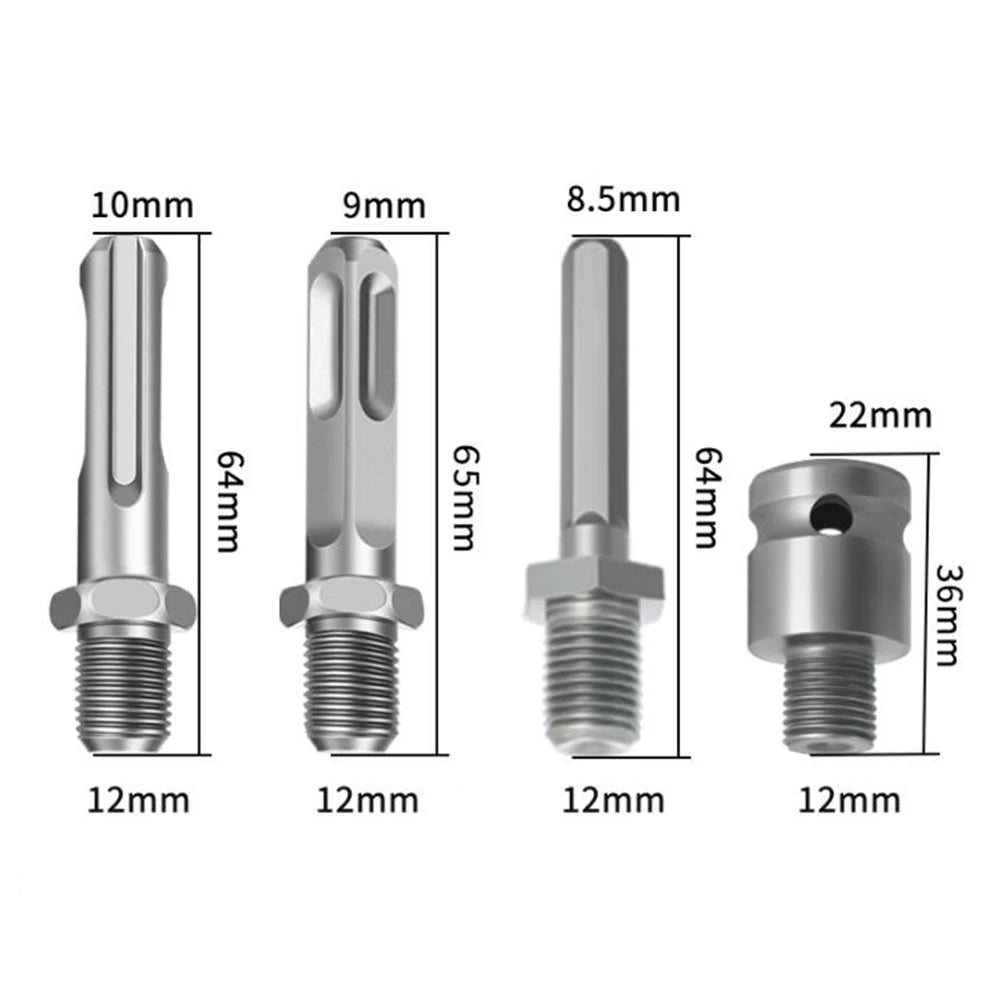 Earth Auger Adapter – 4 Interface Types for Impact Wrench Drill Auger Adapter Tool Babs
