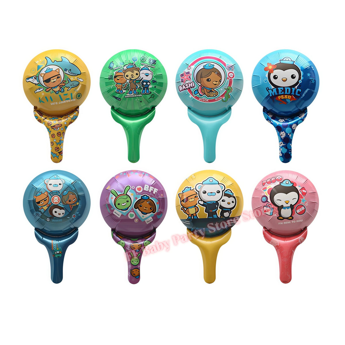 Octonauts Birthday Foil Balloons – Baby Shower Party Decor Party Foil Balloons Babs 8pcs Balloons