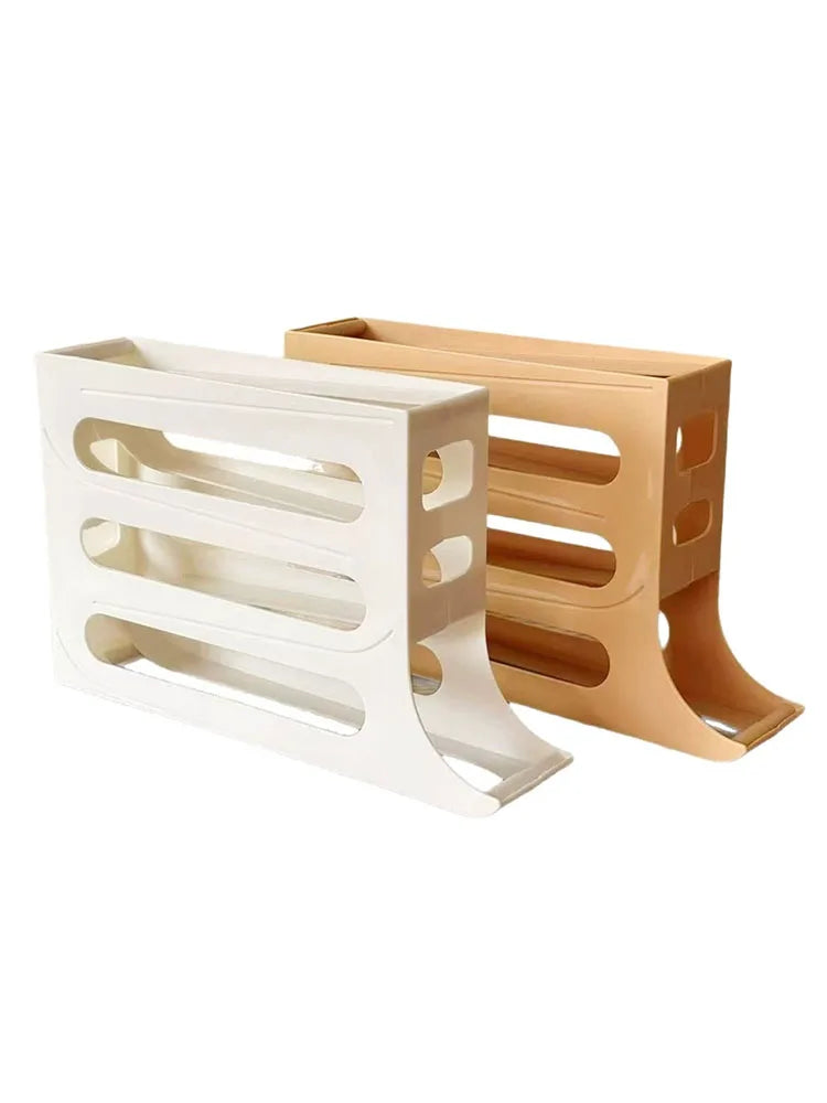 4-Layer Auto-Slide Egg Storage Rack & Fridge Organizer Egg Storage Rack Babs