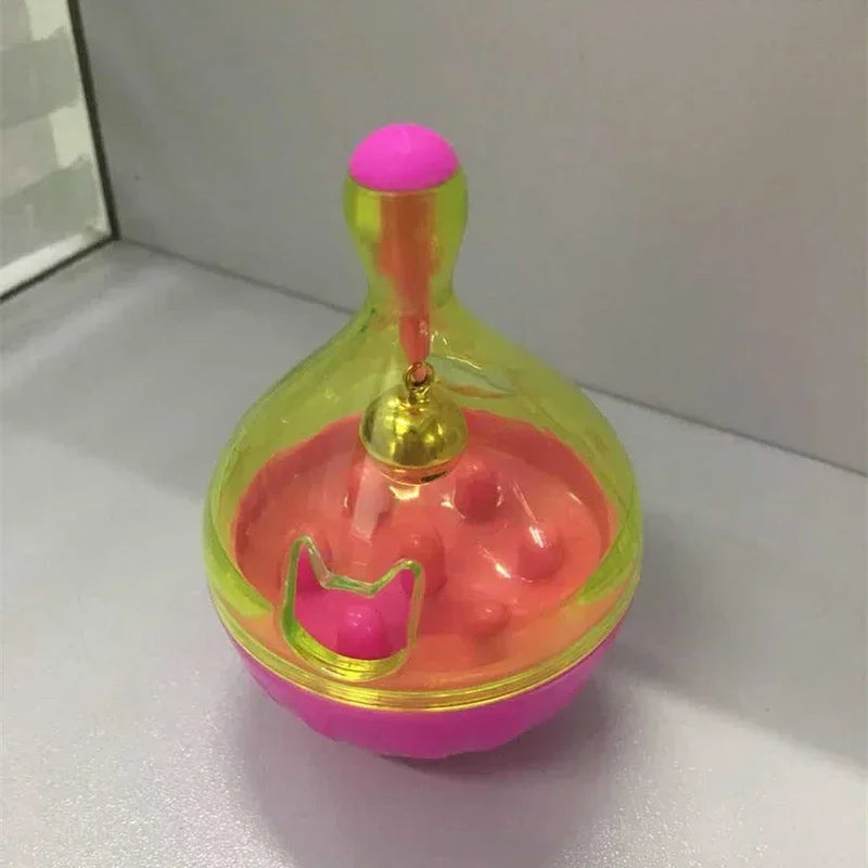 Interactive Cat Treat Ball Tumbler Slow Feeder Toy Cat Treat Feeder Toy Babs Tumbler Red1