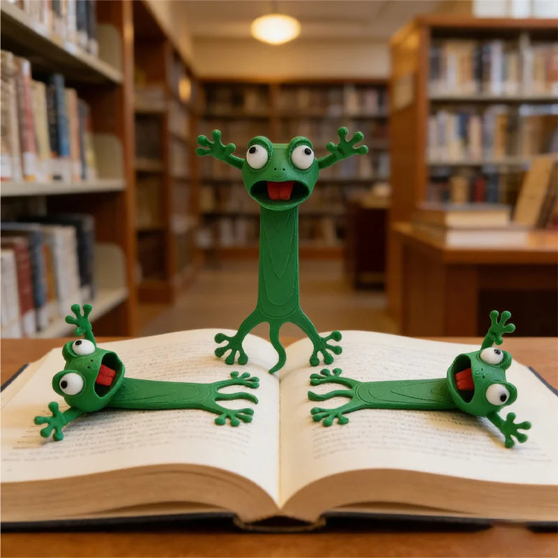 3D Frog Bookmark – Cute Cartoon Page Holder Book Clip Gift Novelty Bookmark Babs