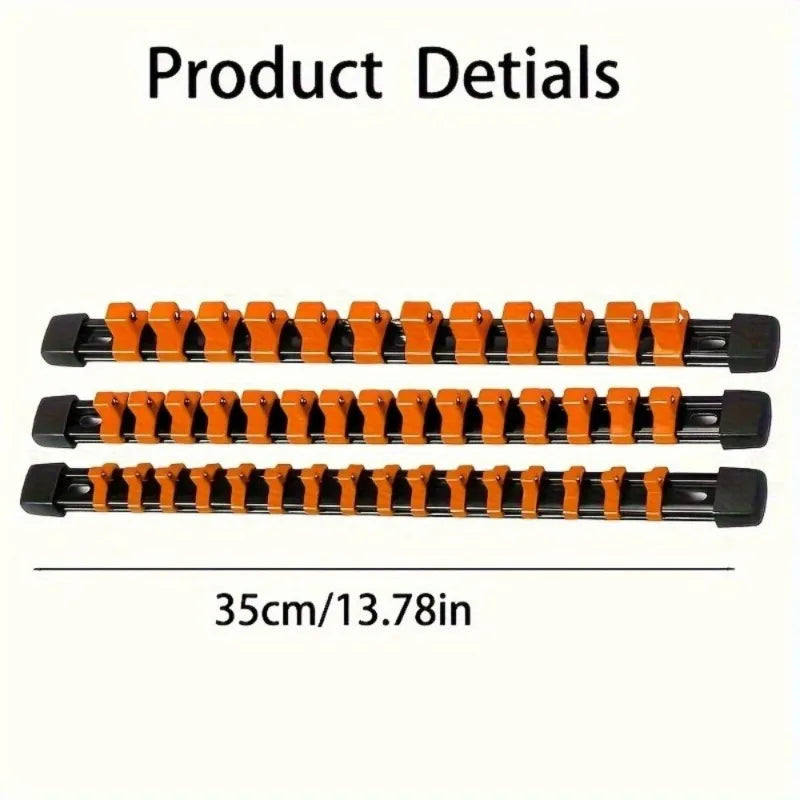 3-Piece Socket Organizer Rail Kit – 1/4, 3/8 & 1/2 Drive Socket Organizer Rail Babs