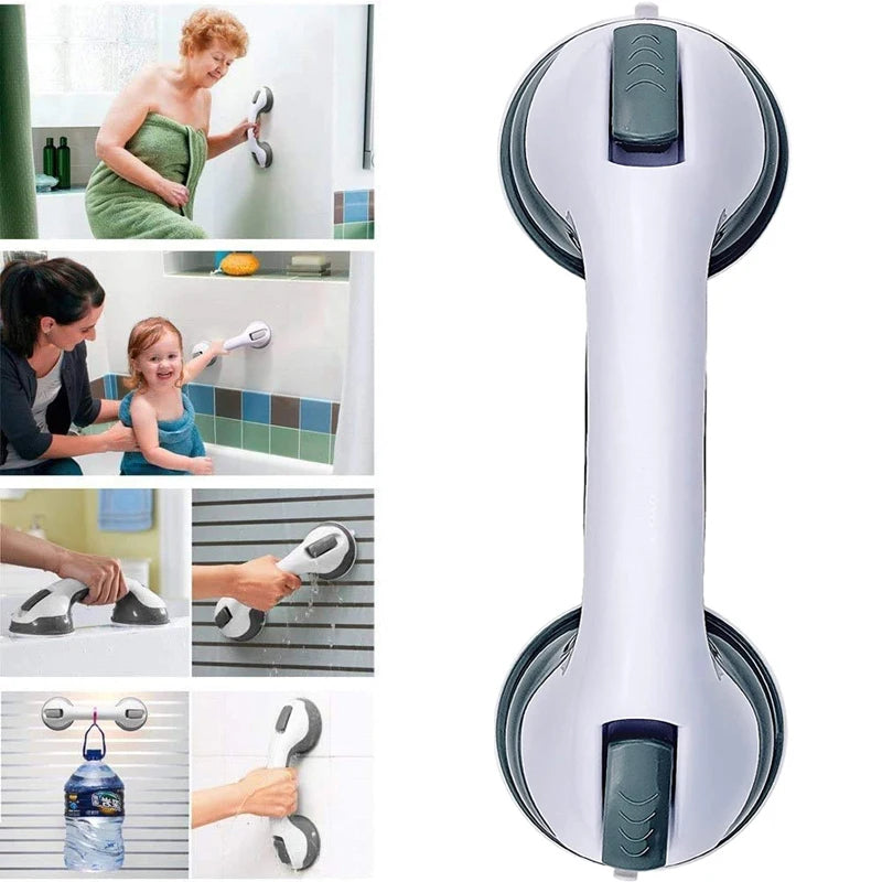 Shower Grab Bar – Dual-Lock Suction Cup Anti-Slip Handle Bathroom Grab Bar Babs