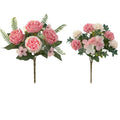 Artificial Silk Peony & Hydrangea Bouquet – Wedding Home Décor Artificial Flower Bouquet Babs Pink 2pcs