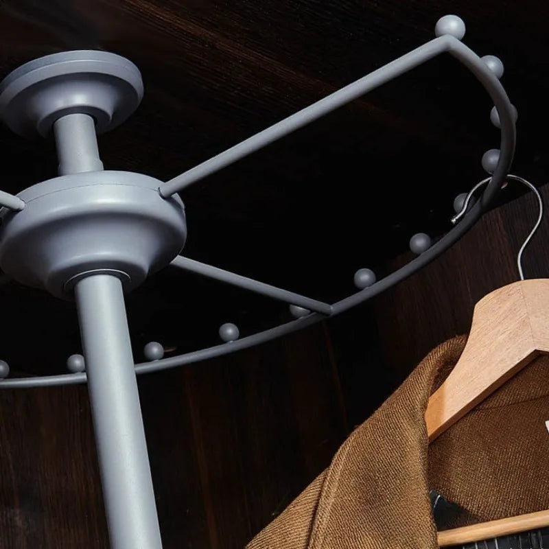 Rotating Coat Rack – Modern 6-Hook Metal Clothes Stand Rotating Coat Rack Babs